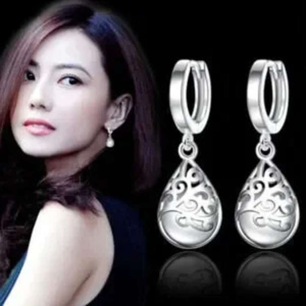 925 Sterling Silver Moonlight Opal Hoop Earrings